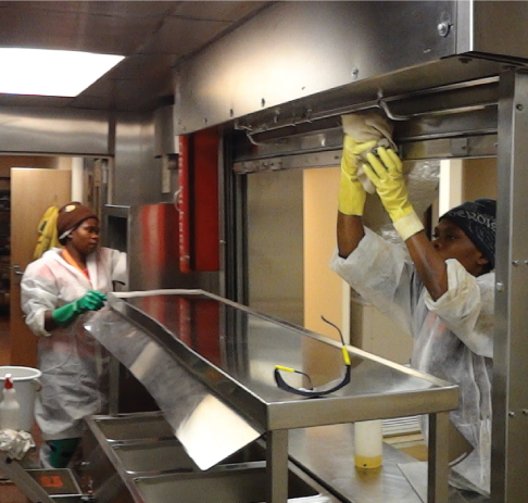 Marine Industry galley kitchen maintenance services at work